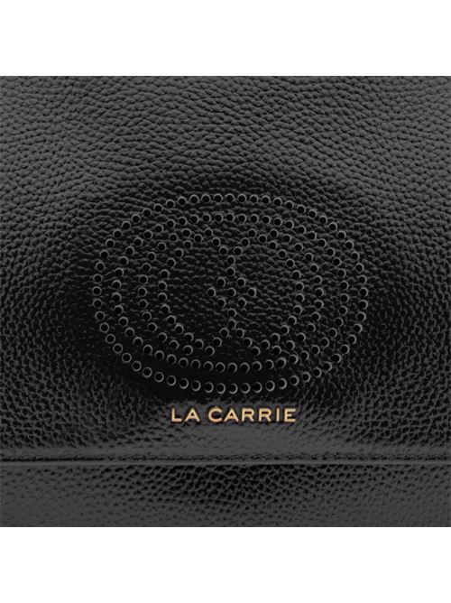 BORSA A SPALLA DRILLED BLACK LA CARRIE | 142P-BA-106 TBLY